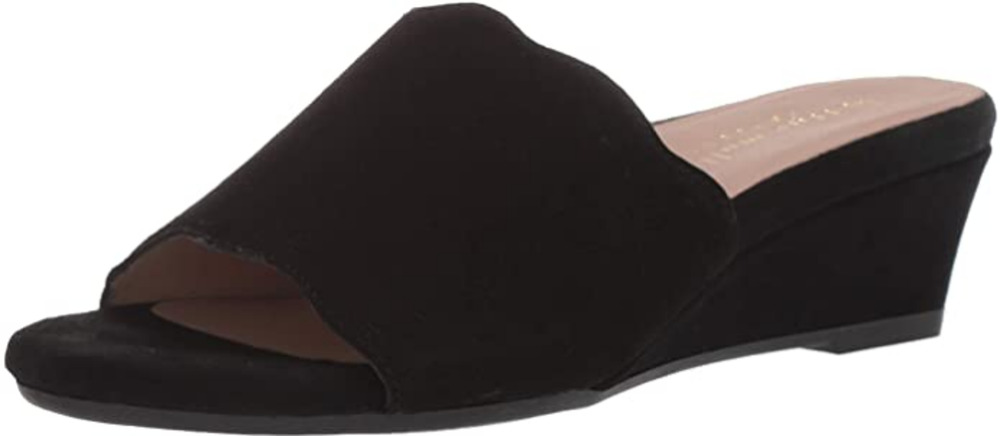 Bettye Muller~Concept Women's •Seema• SlideSandal 6M black suede leather